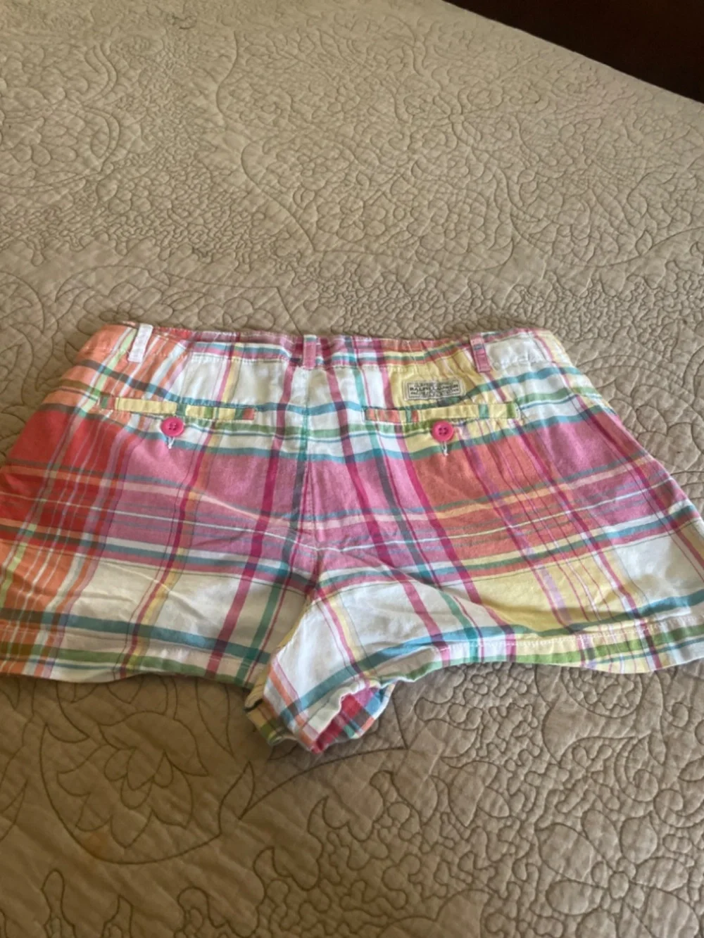 Girls Ralph Lauren polo plaid shorts